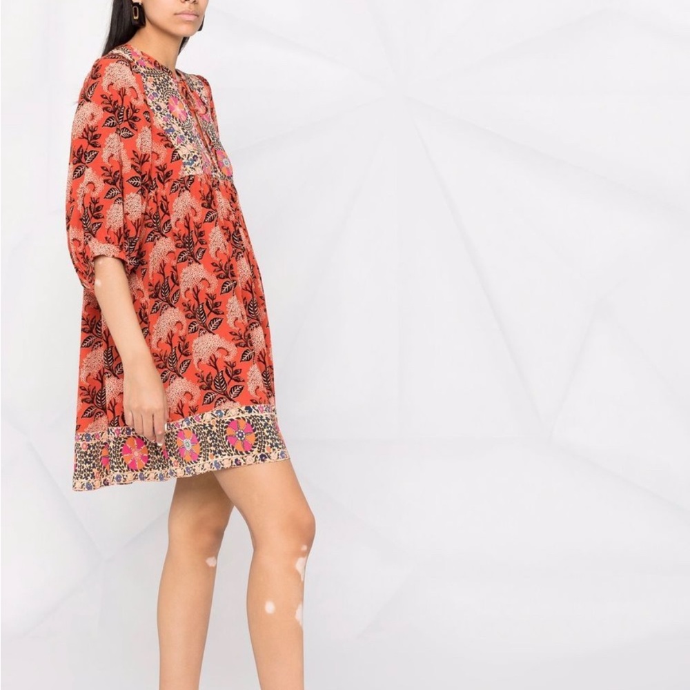 BA&SH GAIA DRESS - Short Pink Summer A-Line Dress